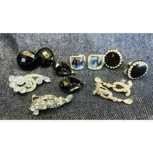 Vintage Lot Of 6 Pairs Of Clip On / Screw Earrings